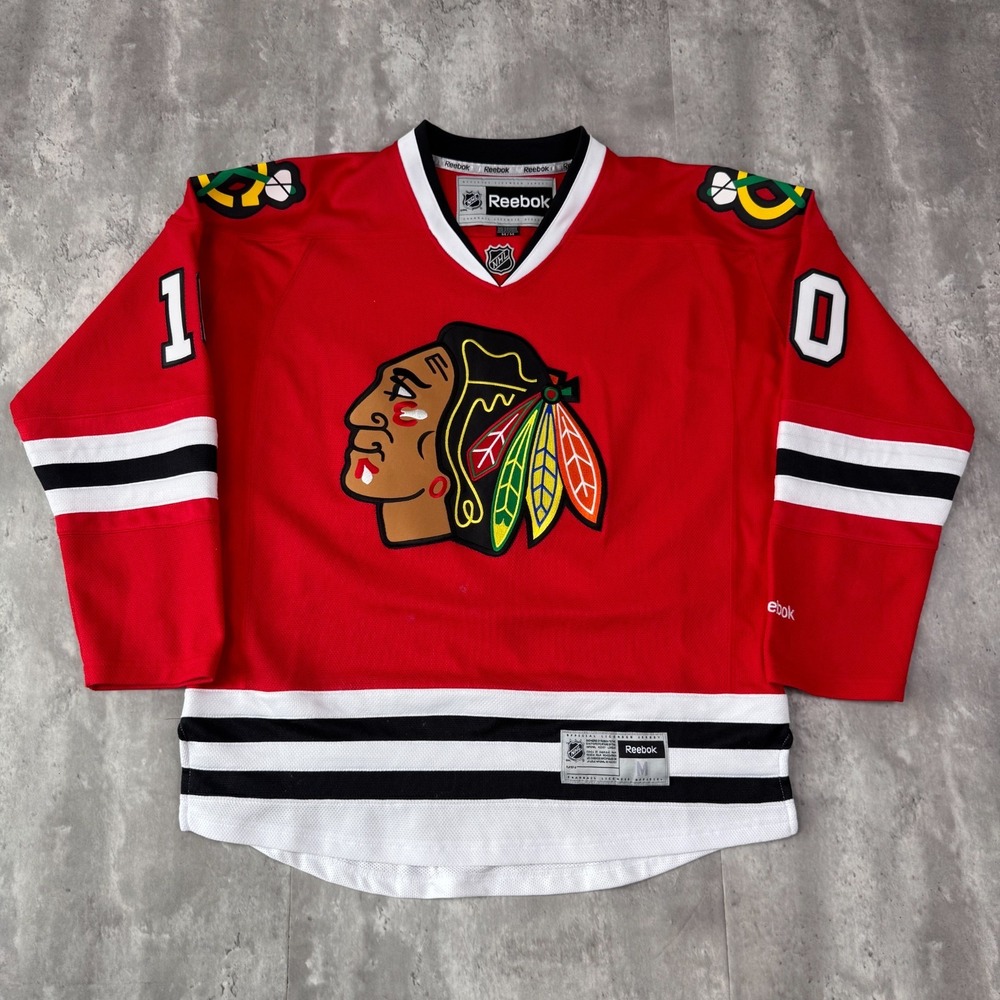 Reebok Chicago Blackhawks Hockey Jersey Mens M Red Premier Patrick Sharp 10 NHL